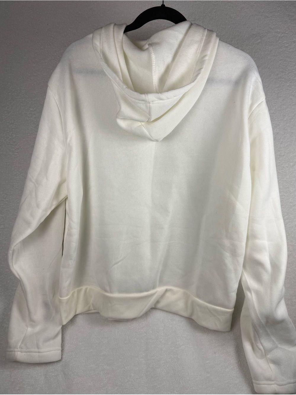 Love, Love, Love White Zip-Up Hoodie Shoe String sleeves - Size 3X NWOT - Picture 3 of 7